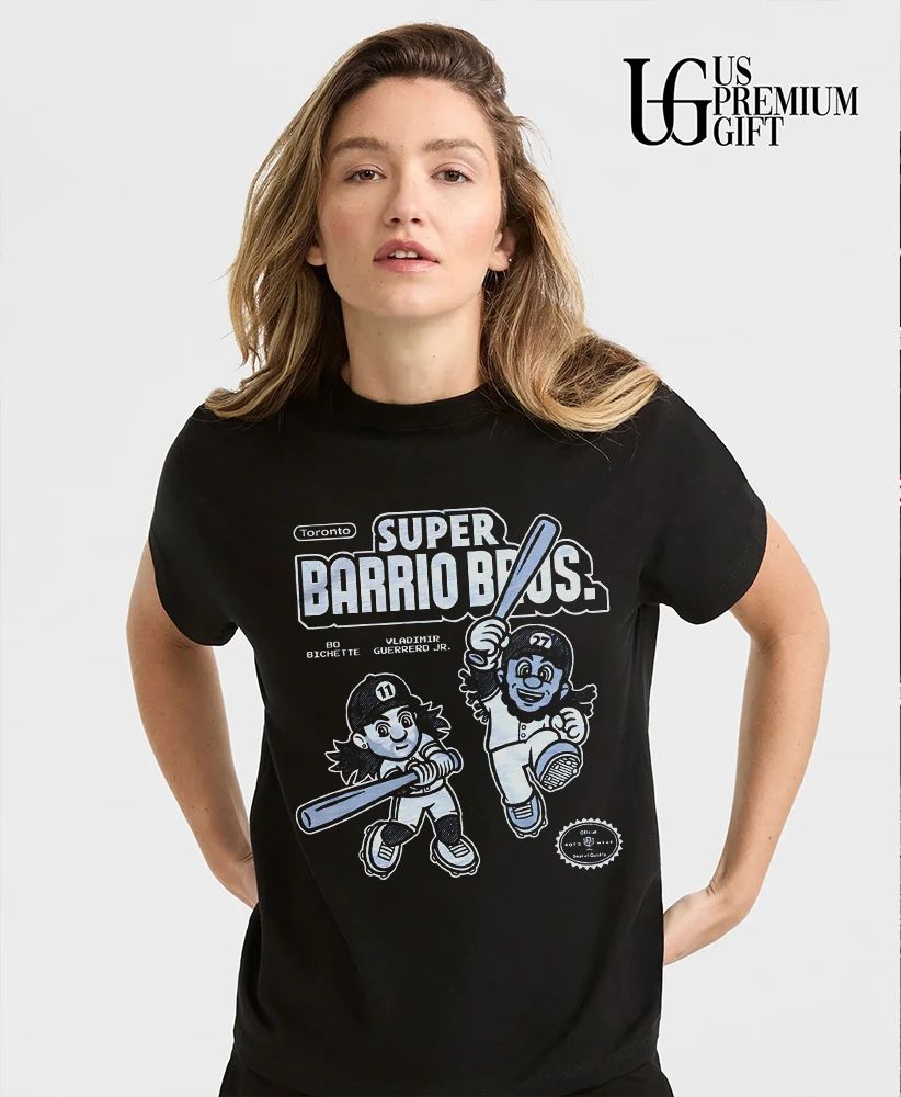 Super Barrio Bros Bo Bichette and Vladimir Guerrero Jr. Toronto Blue Jays baseball shirt