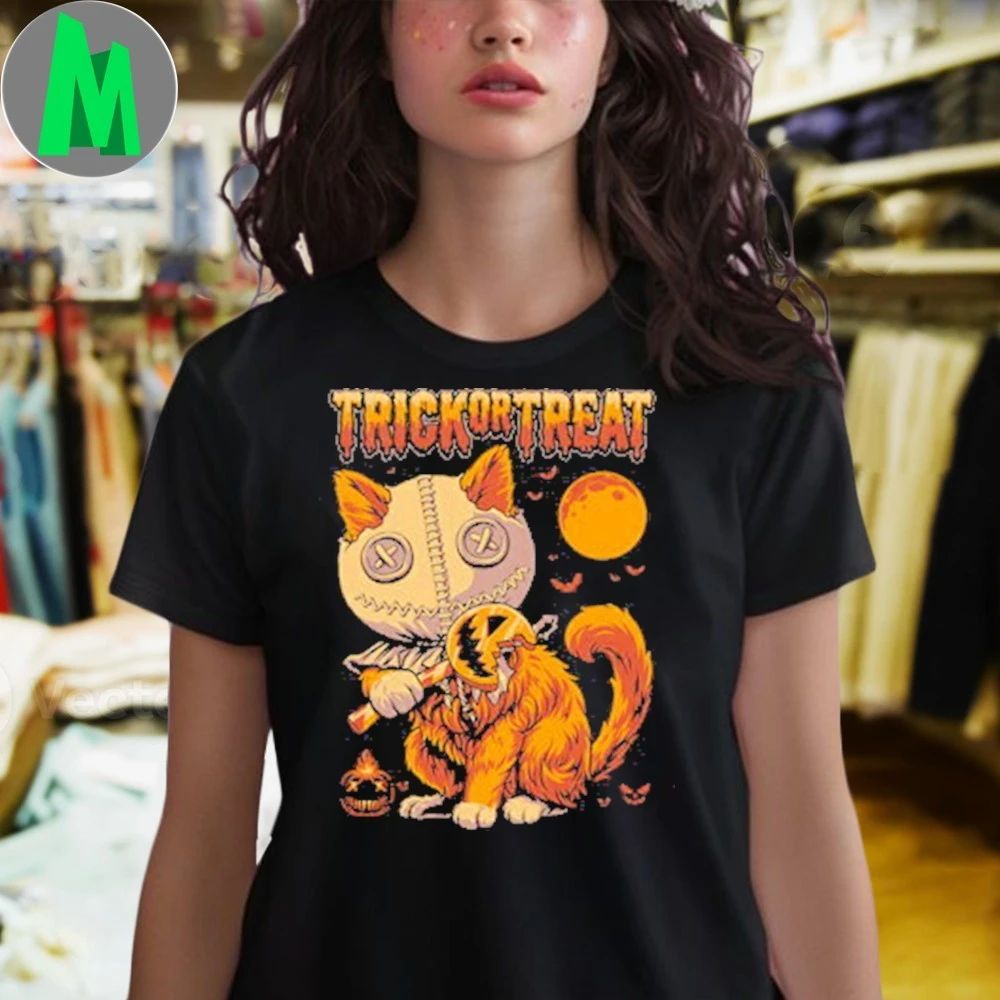 Trick Or Treat Halloween Cat Parody Shirt