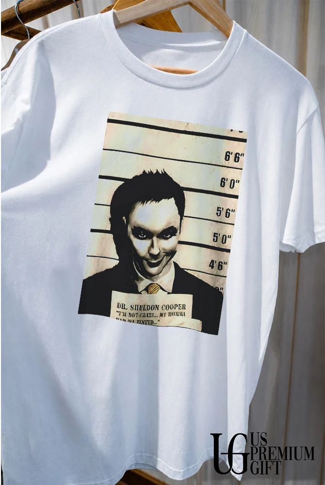 Sheldon Cooper Joker Mugshot shirt