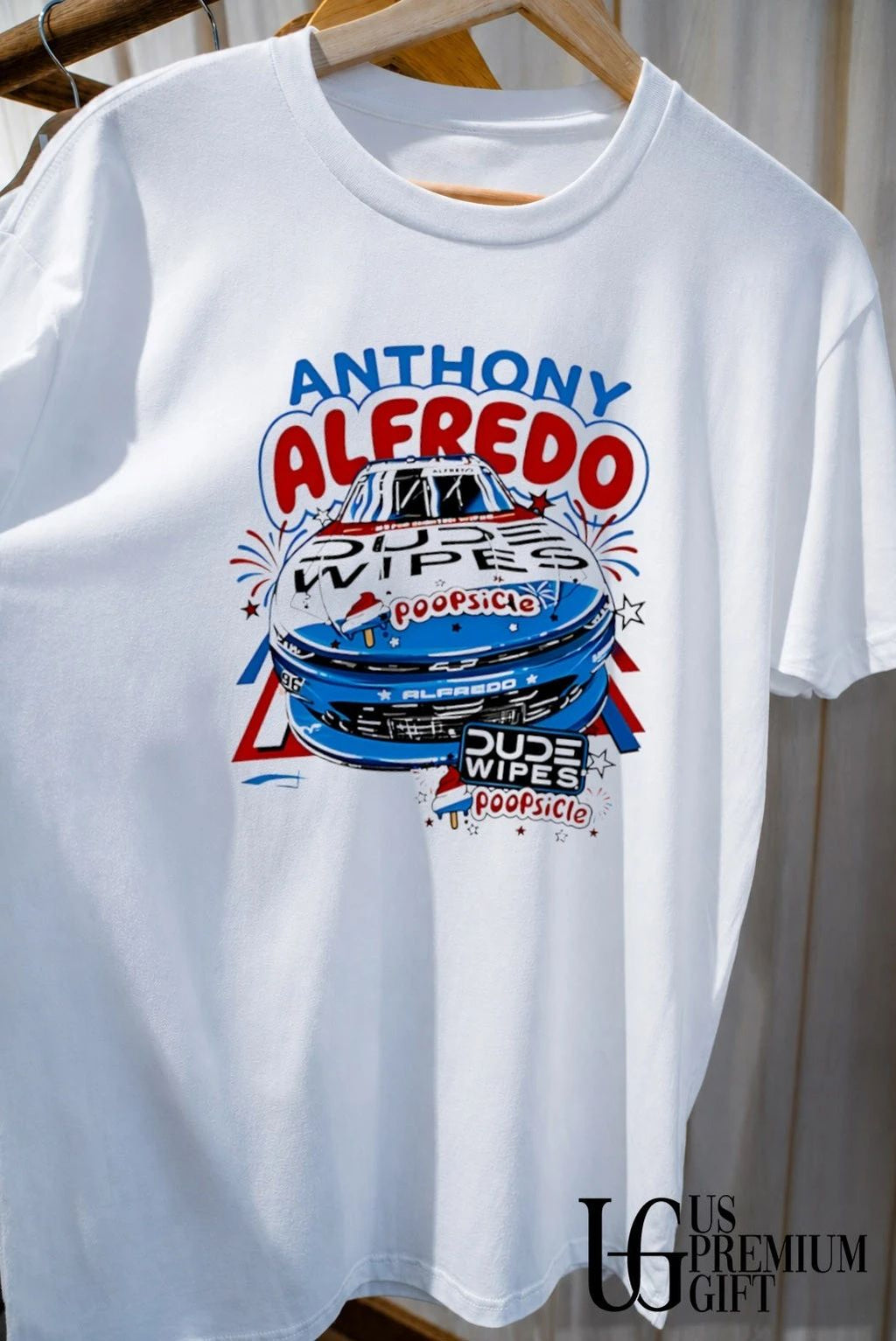Anthony Alfredo Viking Motorsports Dude Wipes Poopsicle Race Car shirt