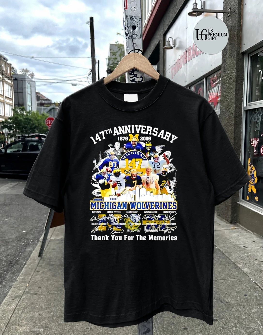 Michigan Wolverines 147th Anniversary 1879-2026 thank you for the memories signature shirt