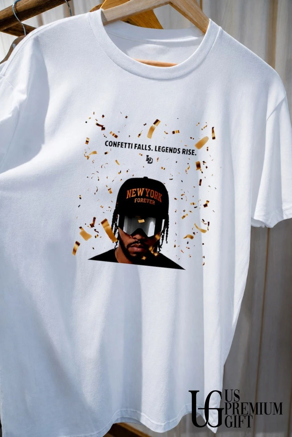Jalen Brunson Confetti Falls Legends Rise New York Forever NBA shirt