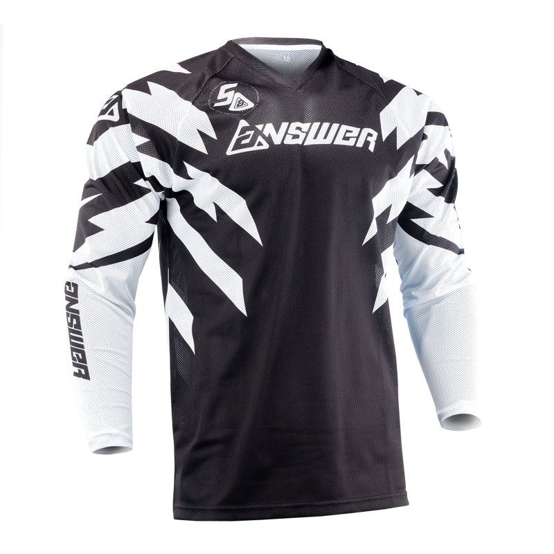 Answer 26 LE Syncron Rizz Vented Jersey Black/White/Cyan Youth – XL
