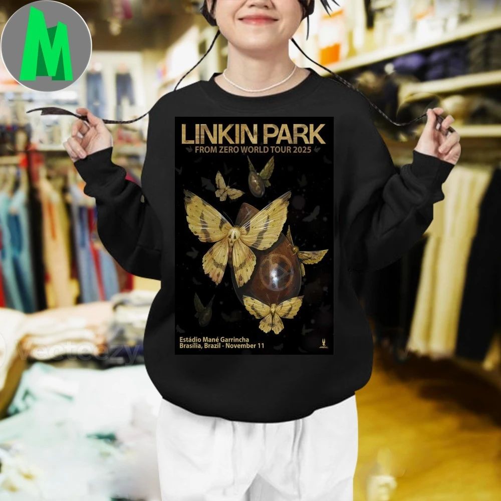 Linkin Park Nov 11 2025 Arena BRB Mané Garrincha Brasília Brazil Tour Poster Shirt