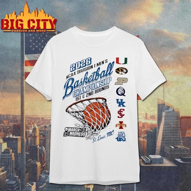 NCAA Division I Men’s Championship March Madness 2026 1st and 2nd rounds St Louis M College Basketball Shirt
