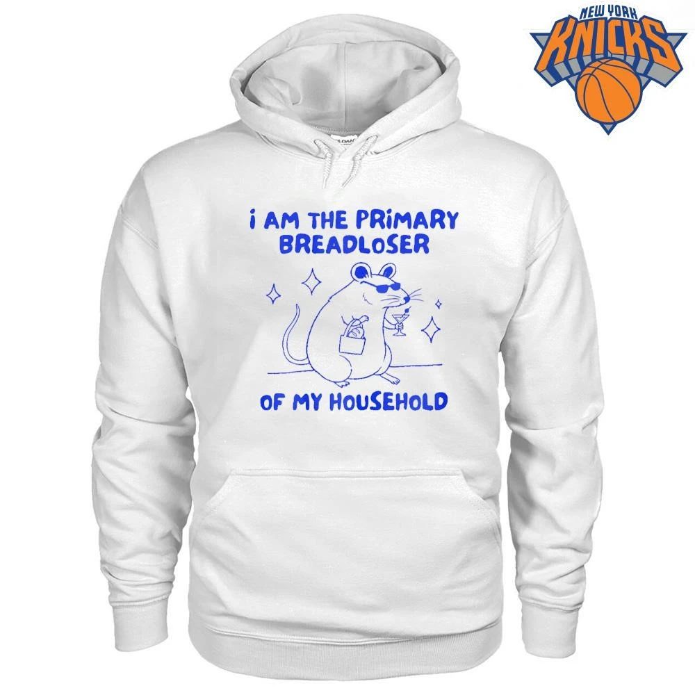 I Am The Primary Breadloser Of My Household Funny Rat Drinking Martini Sunglasses Shirt