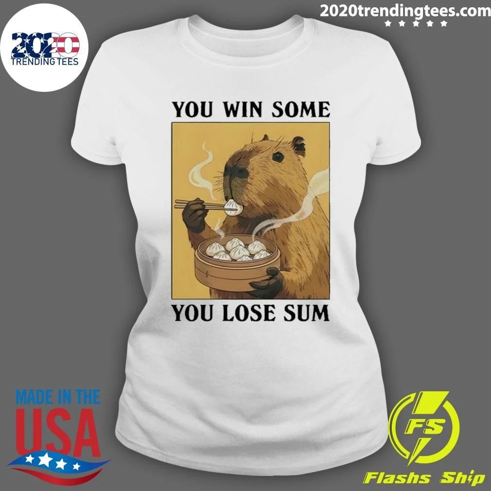 Capybara Eating Dimsum You Win Some You Lose Sum Shirt