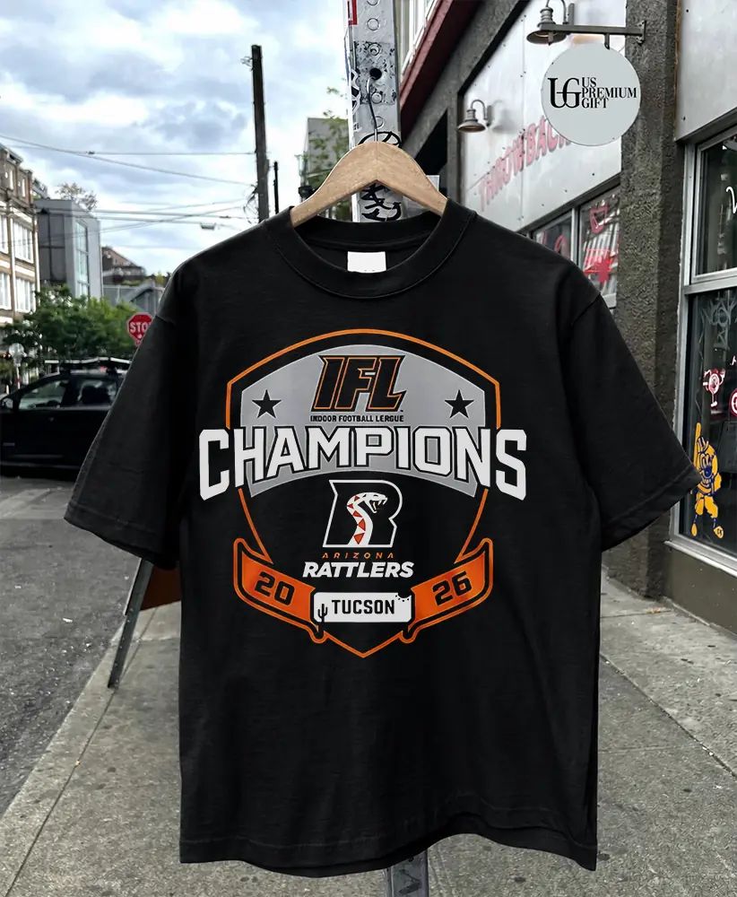 Arizona Rattlers 2026 Indoor Football League National Champions logo T-shirt