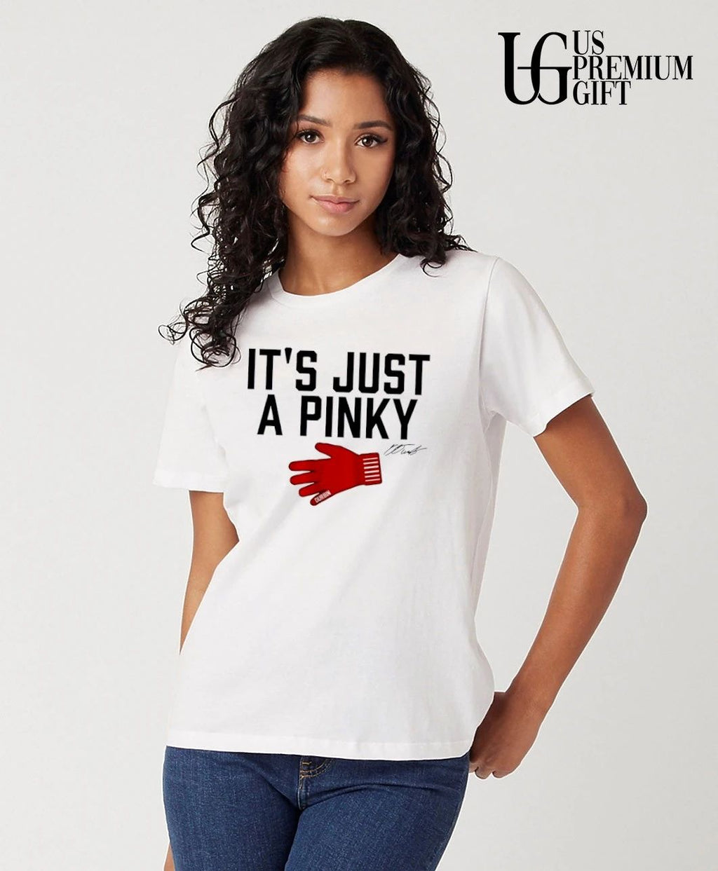 It’s just a pinky Caleb Durbin Boston Red Sox foam finger signature shirt