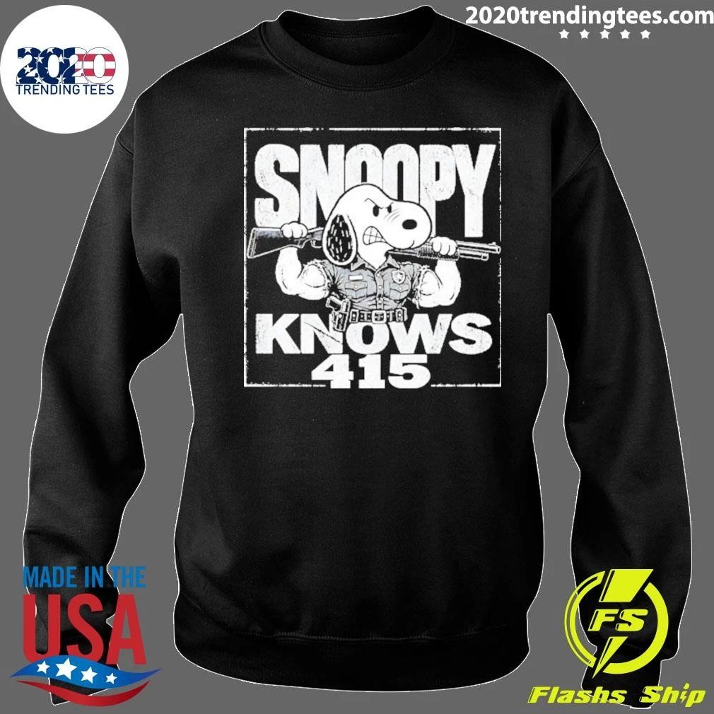 Noopy Knows 415 Peanuts Police Officer Gun Shirt