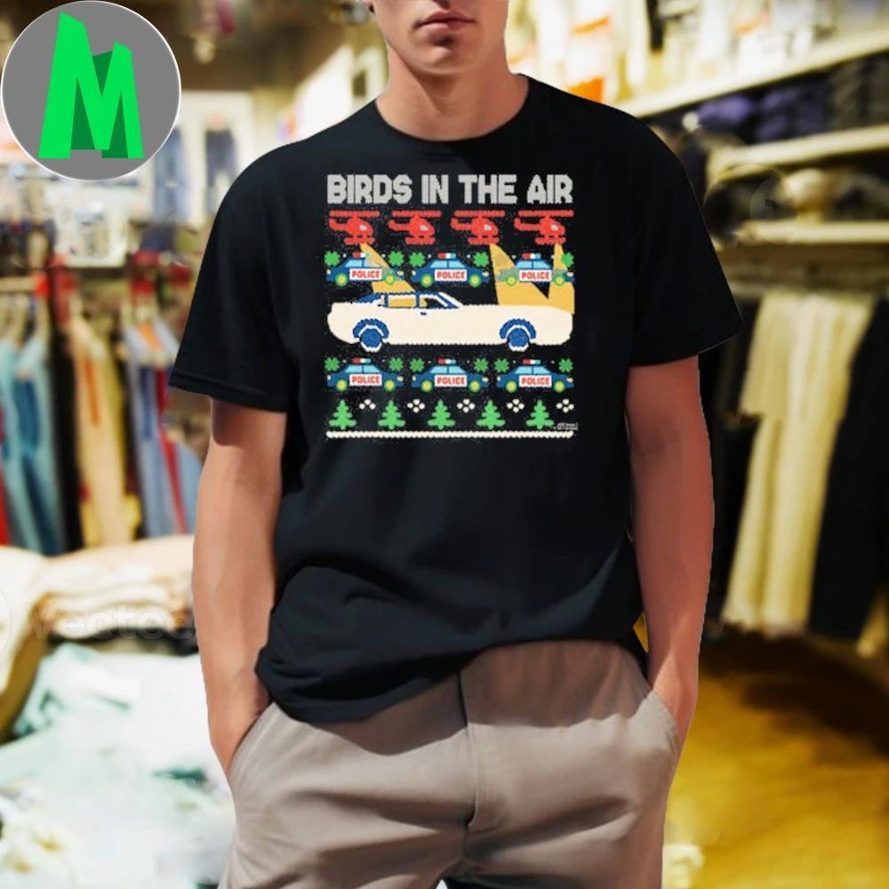 WorldWideWob BIrds In The Air 2025 Ugly Christmas Shirt