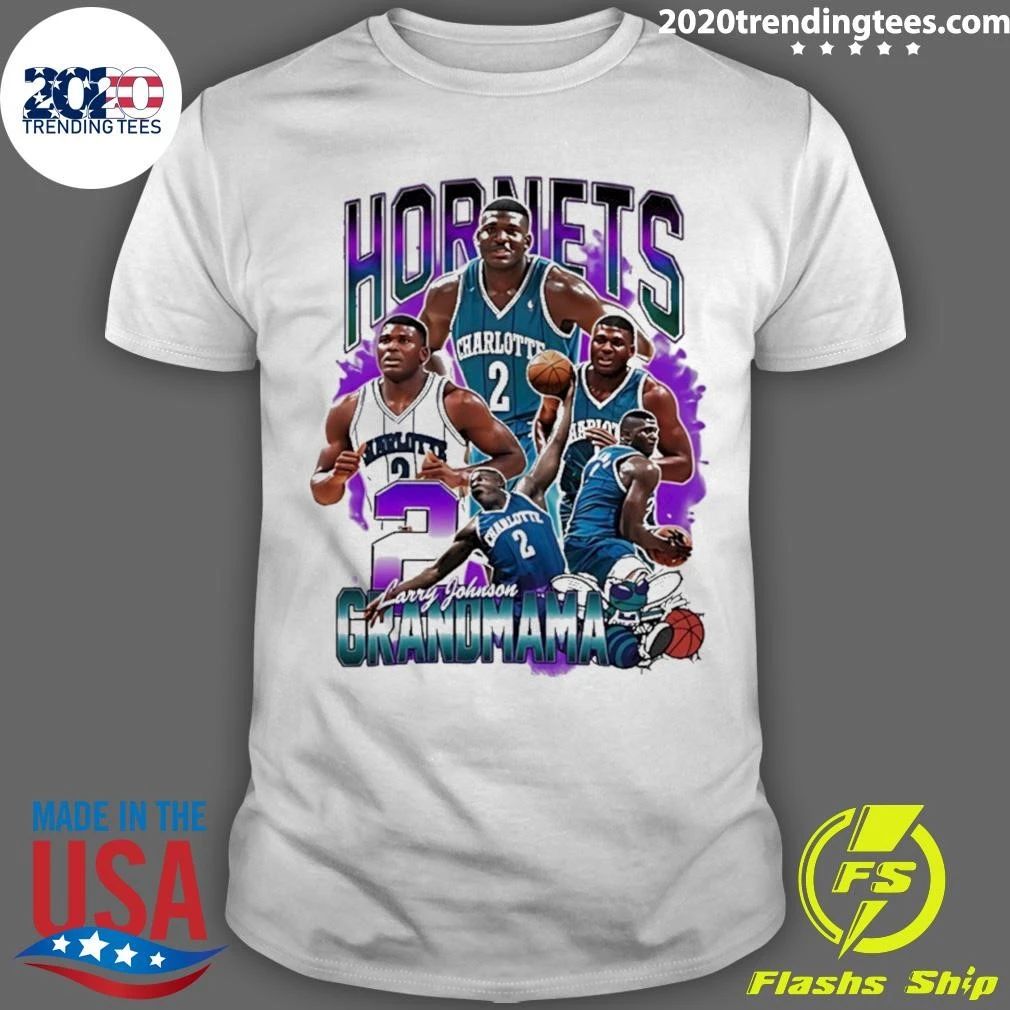Larry Johnson Charlotte Hornets Nba Basketball Grandmama Shirt