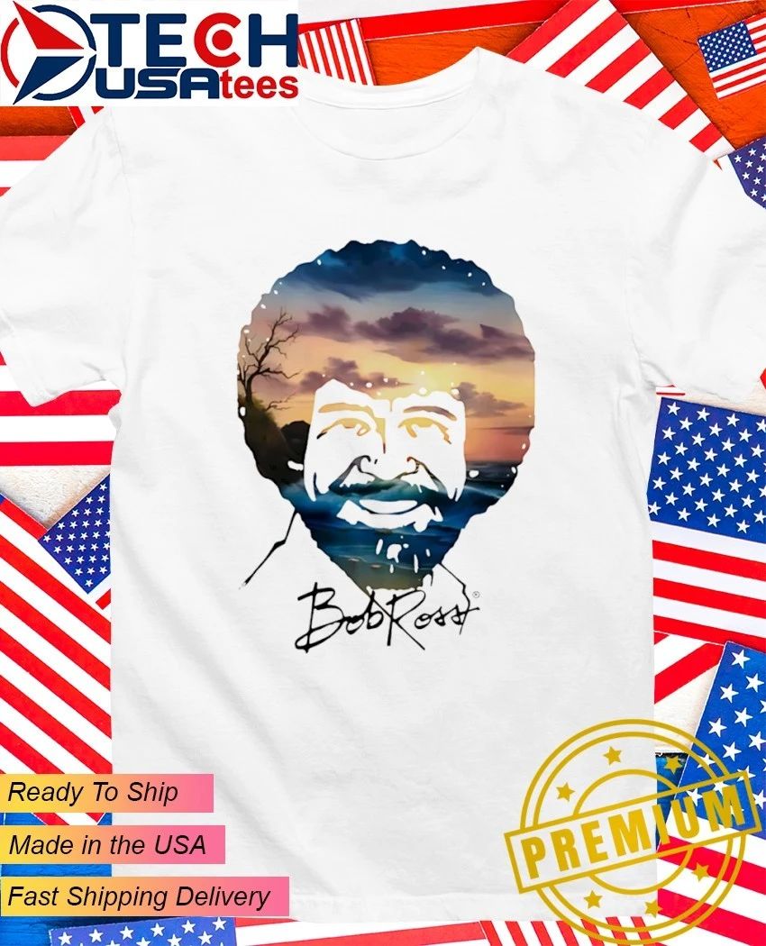 Bob Ross landscape face vintage shirt