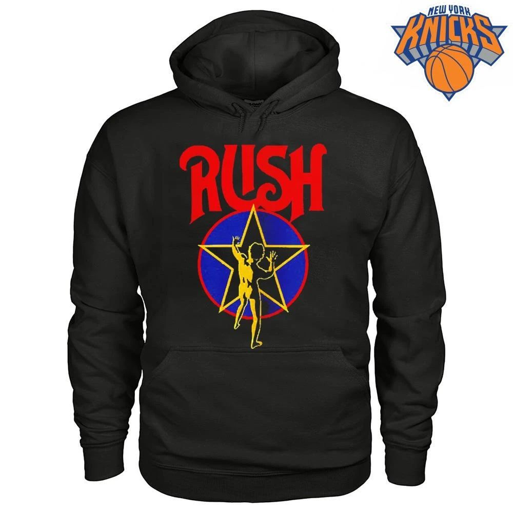 Rush Band Naked Man Red Star Tribute Rock Graphic Shirt