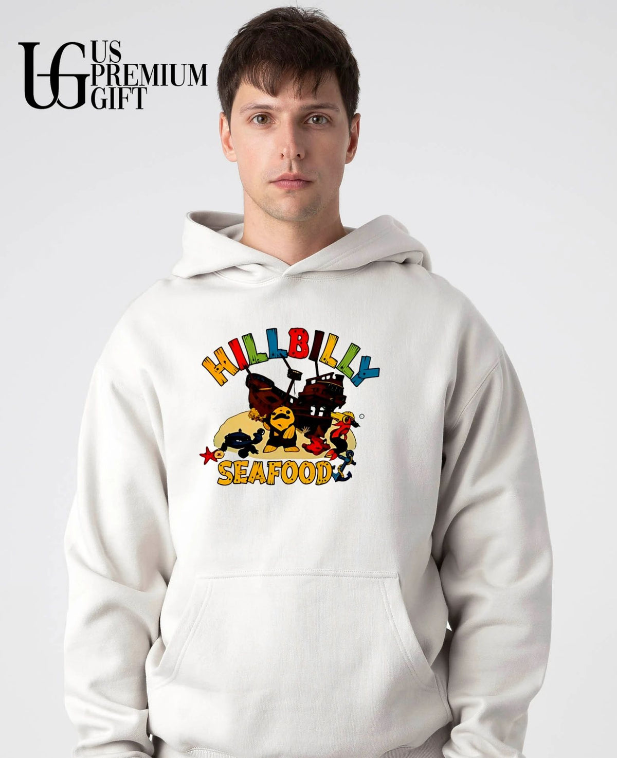Hillbilly Seafood Ocean Life fish cartoon shirt