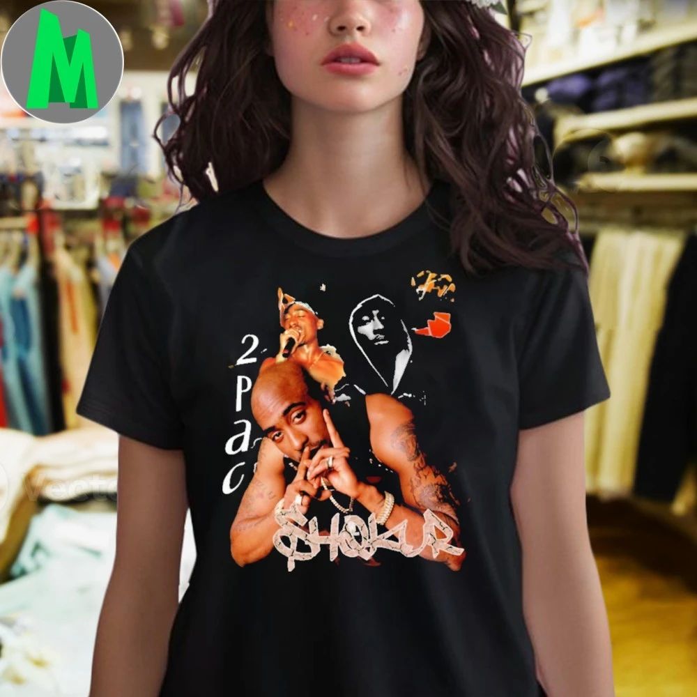 Famous American rapper Tupac Shakur stage name 2Pac and Makaveli Shirt