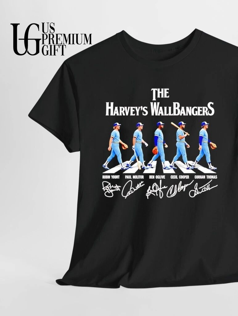 The Harvey’s Wallbangers Milwaukee Brewers Legends abbey road signature shirt