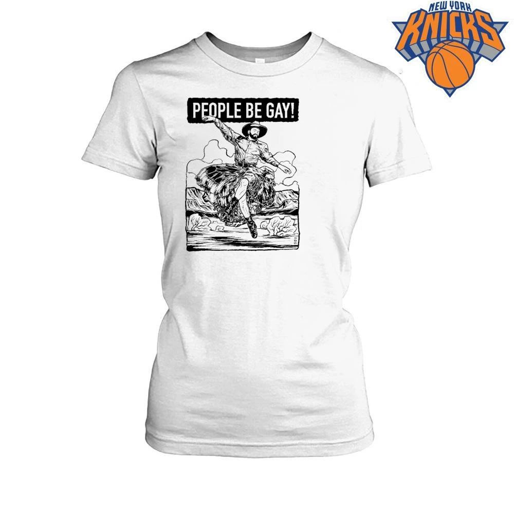 People Be Gay Dancing Cowboy Western Pride Graphic Shirt