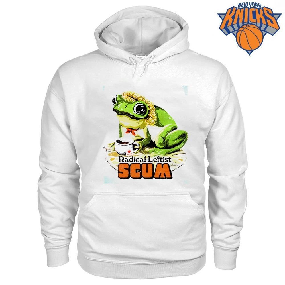 Radical Leftist Scum Cute Frog Smoking Drinking Coffee Vintage shirt