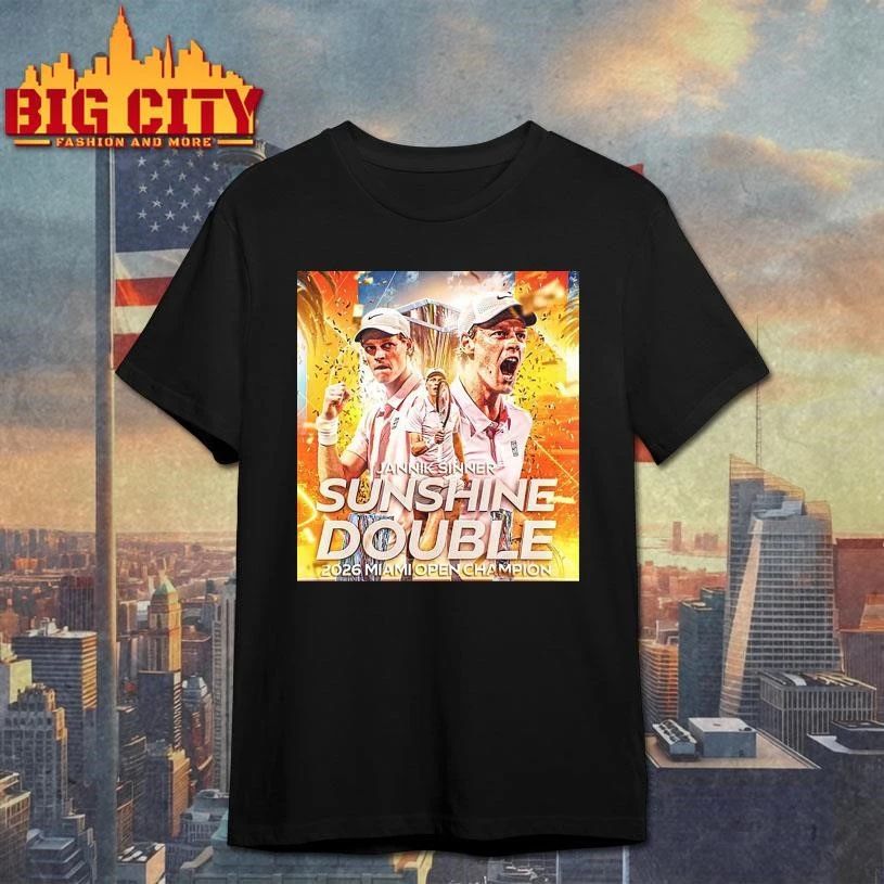 Congrats Jannik Sinner 2026 Miami Open Champion Double Sunshine Archive Shirt