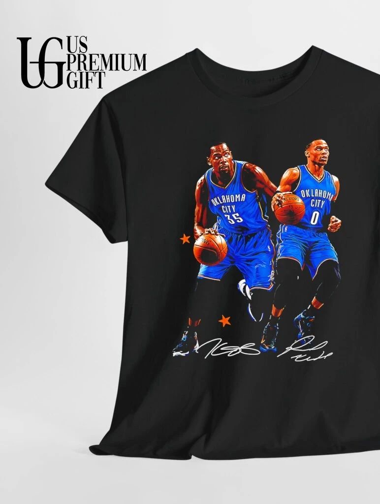 Russell Westbrook and Kevin Durant Oklahoma City Thunder NBA signature shirt