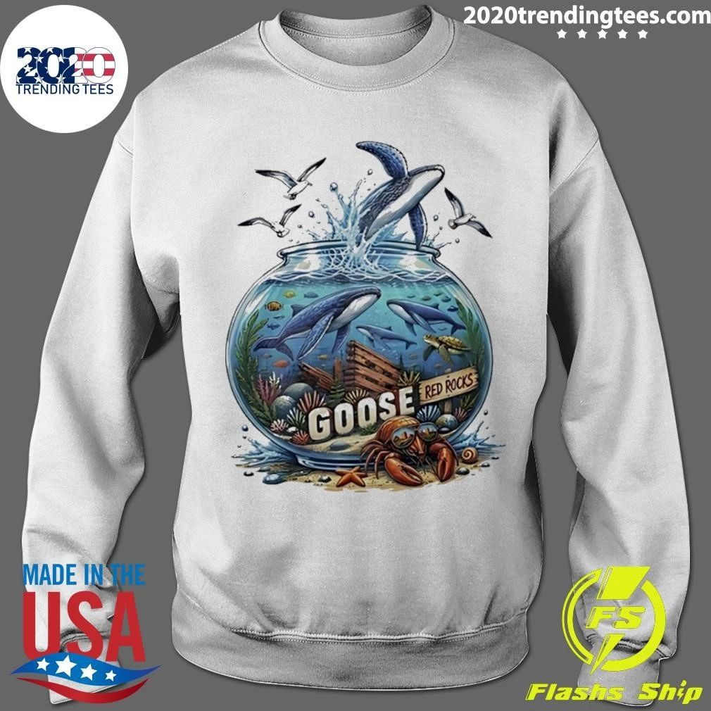 Red Rocks Goose Whales Sea Turtle Crab Fishbowl Illustrated Shirt