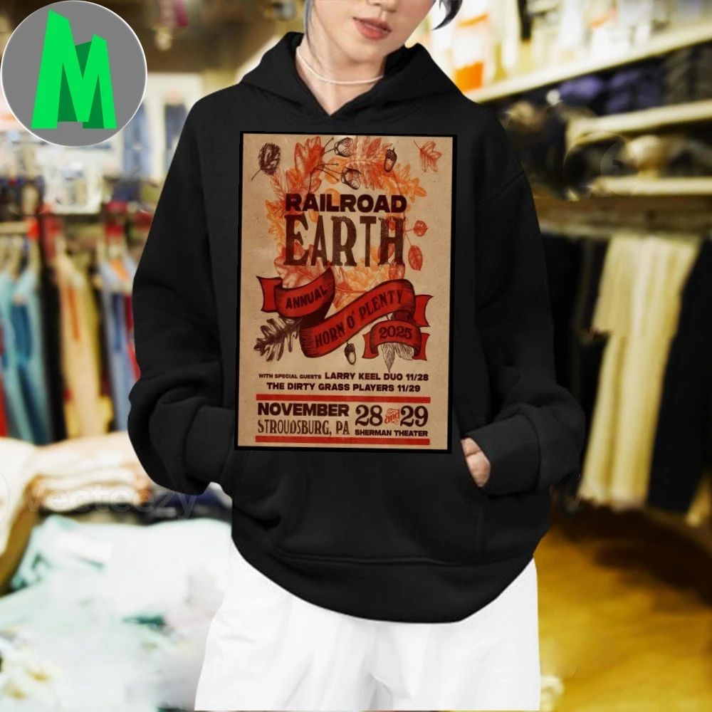 Railroad Earth Nov 28-29 2025 Stroudsburg Event Poster Shirt