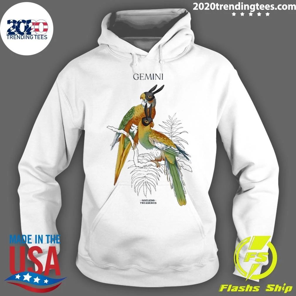 Gemini Useless Treasures Zodiac Parrots Shirt