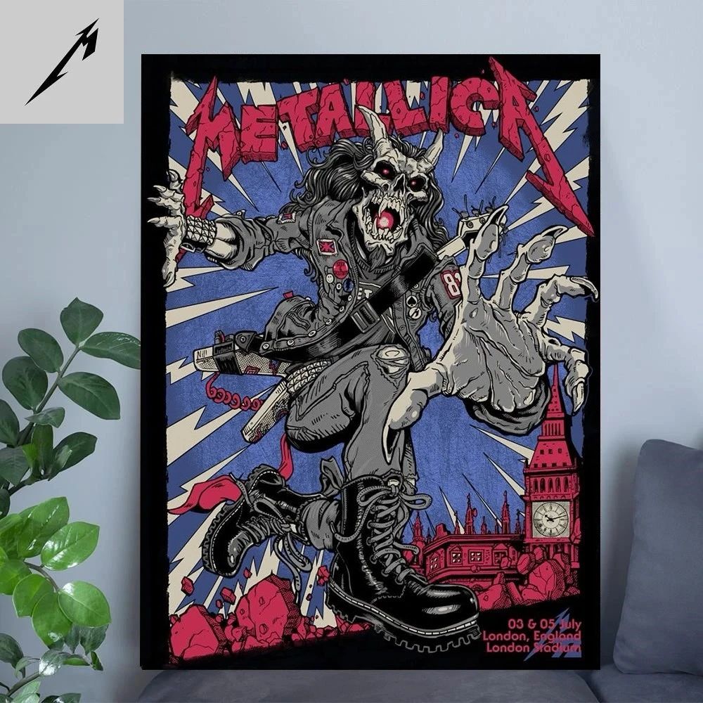 Limited Print Metallica London Stadium July 2026 Poster – Official Merch