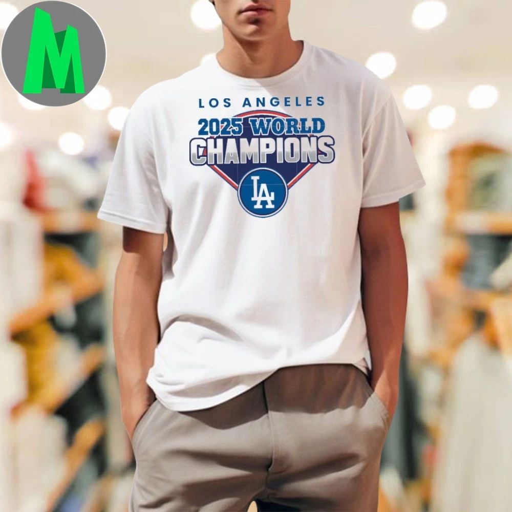 Los angeles world champions Los Angeles Dodgers Logo T-Shirt