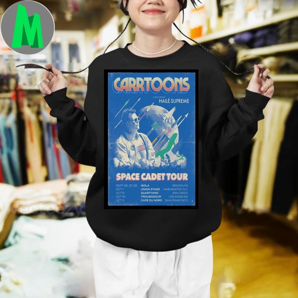 CARRTOONS September + October Space Cadet 2025 Tour Poster Shirt