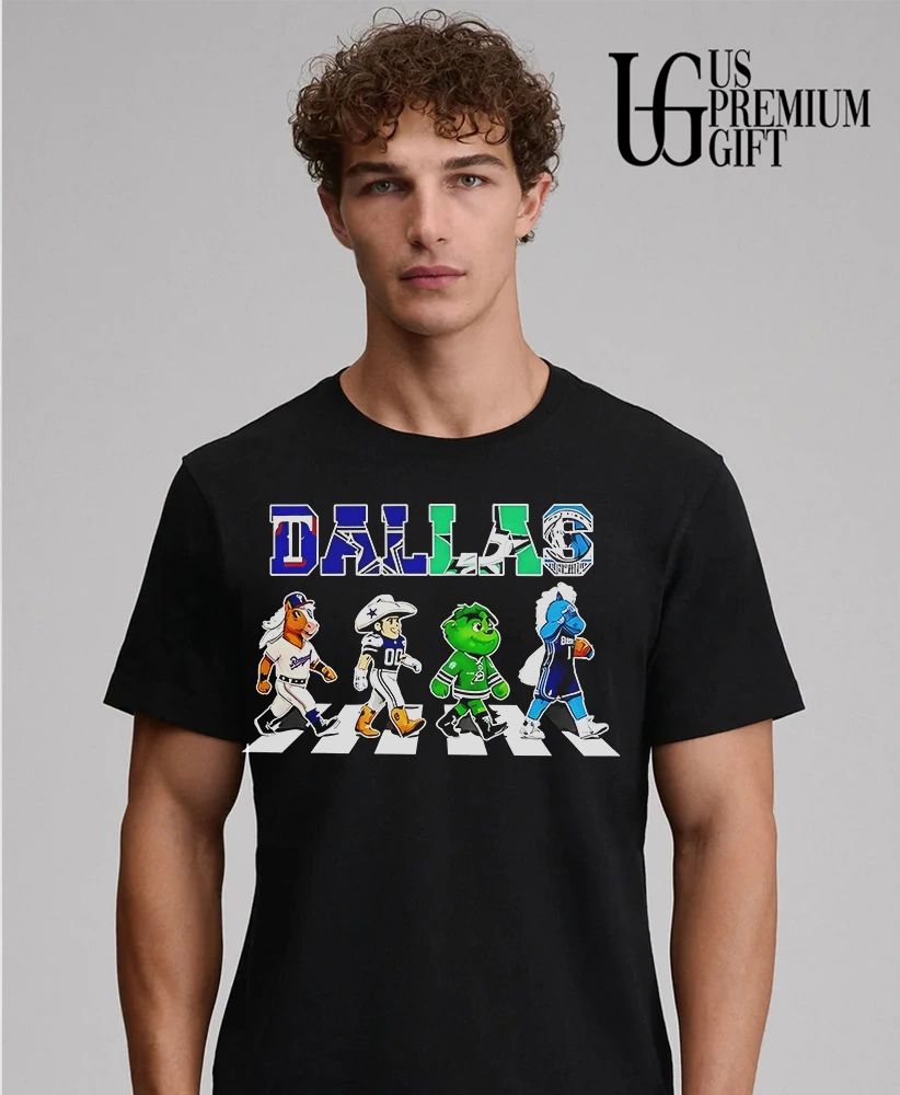 Dallas Rangers Cowboys Stars and Mavericks mascot abbey road shirt