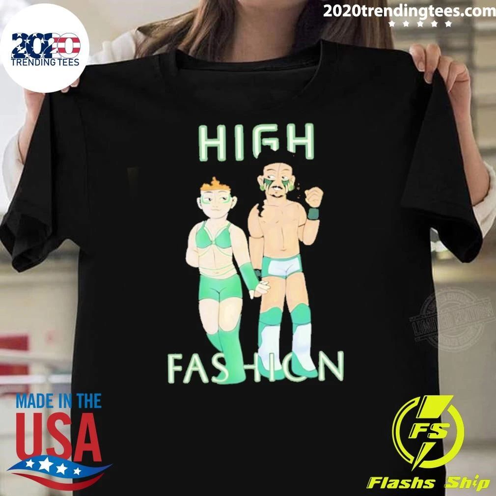 High Fashion Wrestling Wrestlers Cartoon Shirt
