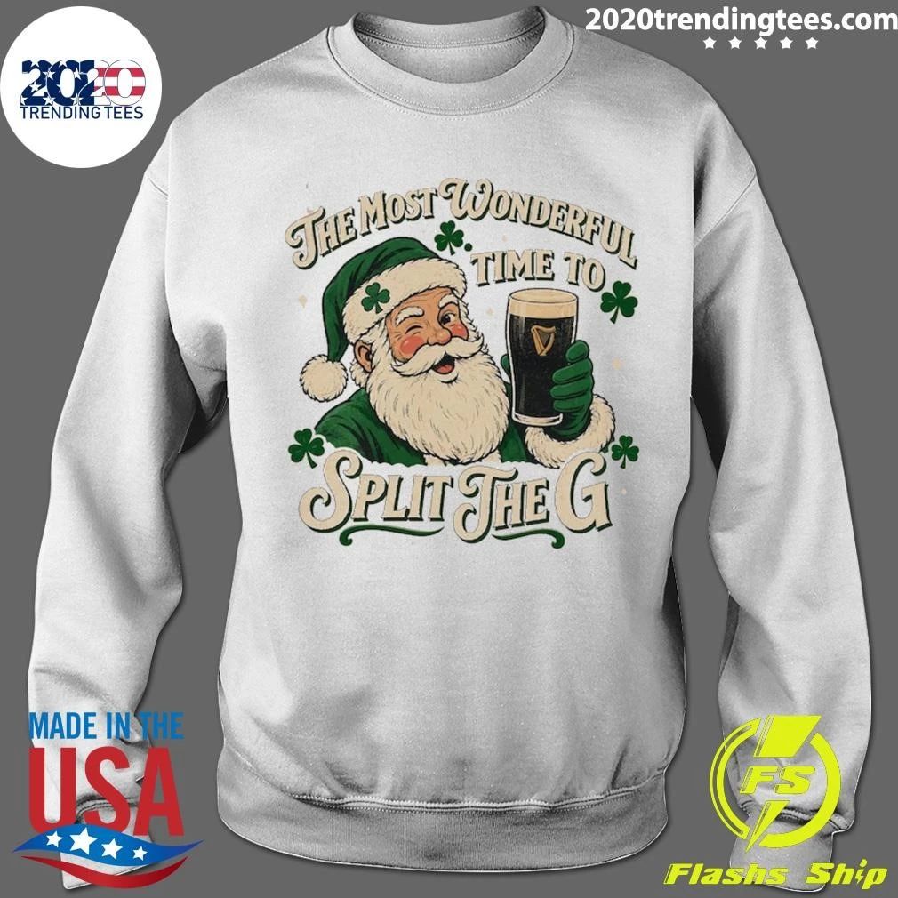 Santa Splitting The Most Wonderful Time To Split The G Irish Christmas Shirt