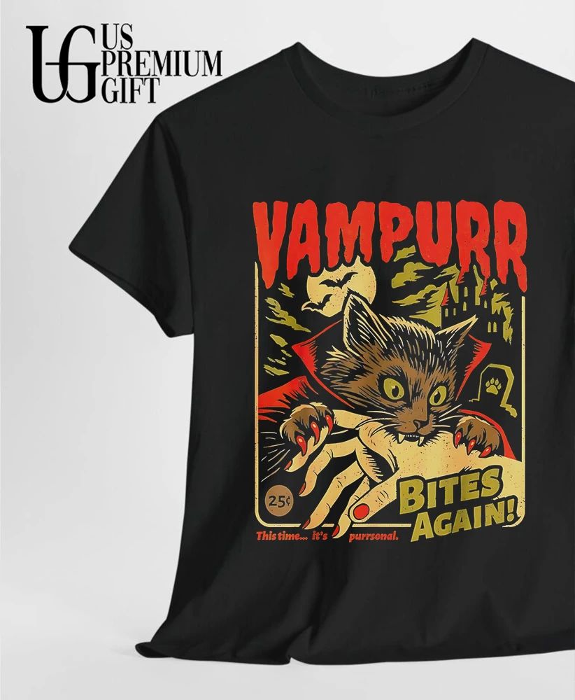 Vampurr Bites Again Vampire Cat Halloween shirt