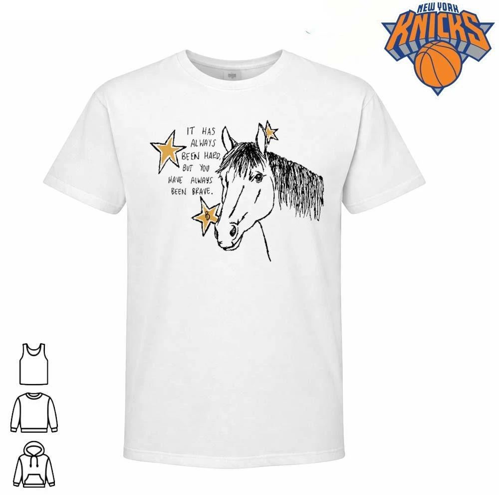It Has Always Been Hard But You Have Always Been Brave Inspirational Horse Sketch Quote shirt