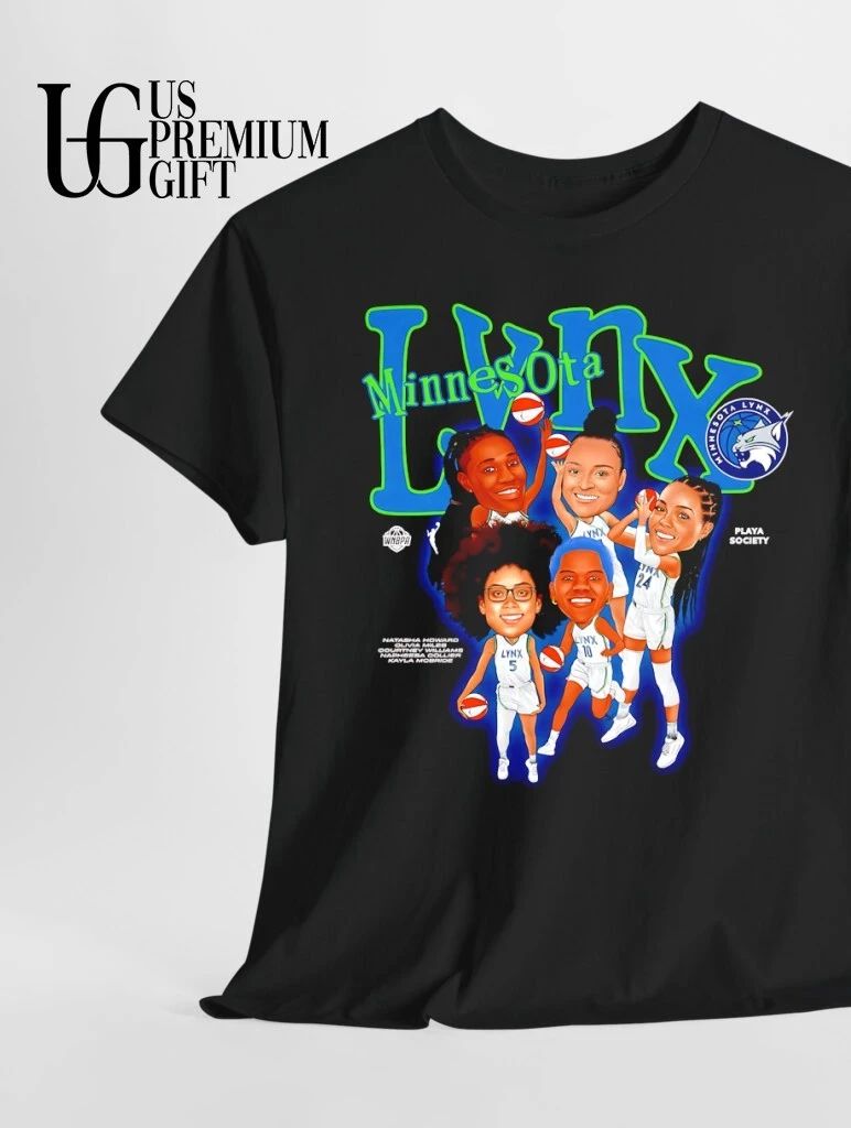 Minnesota Lynx WNBA Playa Society caricature shirt