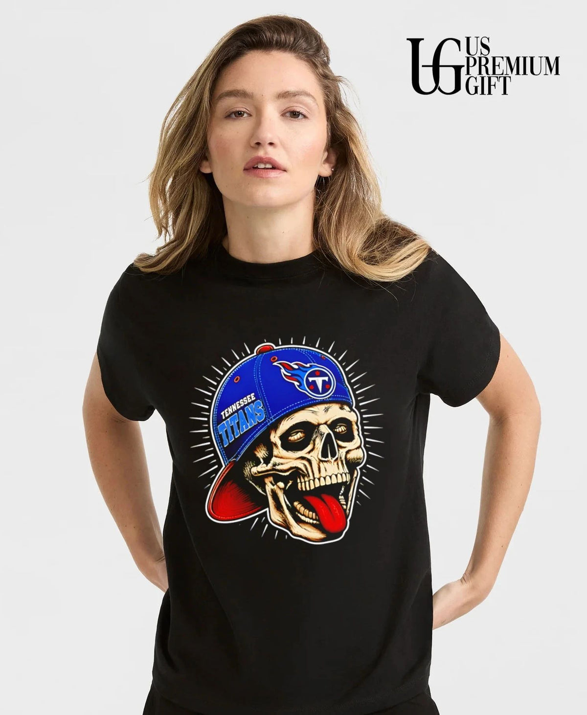 Skull Tennessee Titans tongue out hat shirt