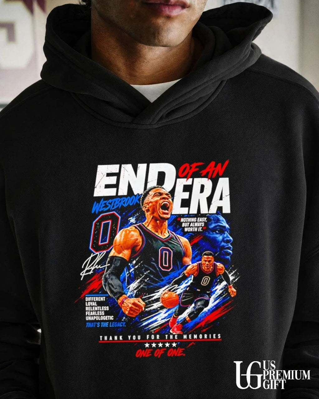 Russell Westbrook End of an Era Thank You For The Memories Basketball signature shirt