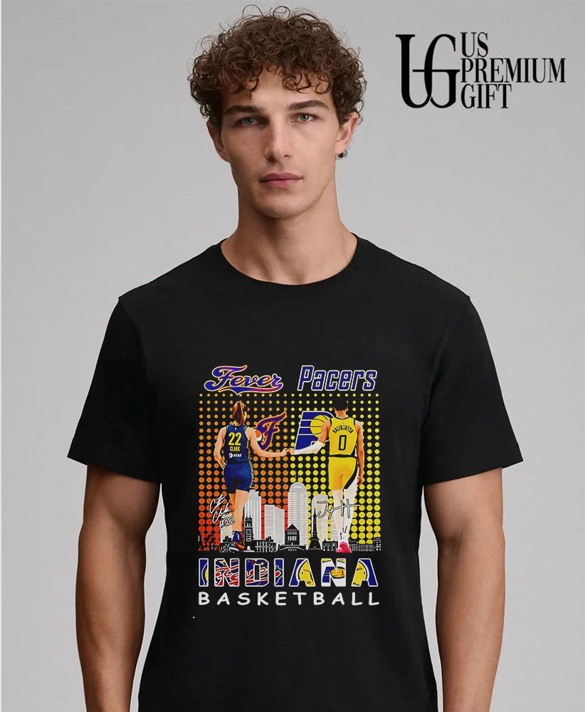 Caitlin Clark and Tyrese Haliburton Indiana basketball 2026 signature shirt