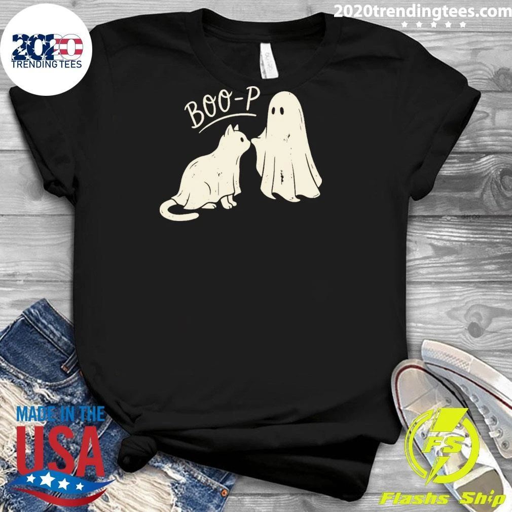 Boop-P Humor Halloween Cat Ghost Shirt