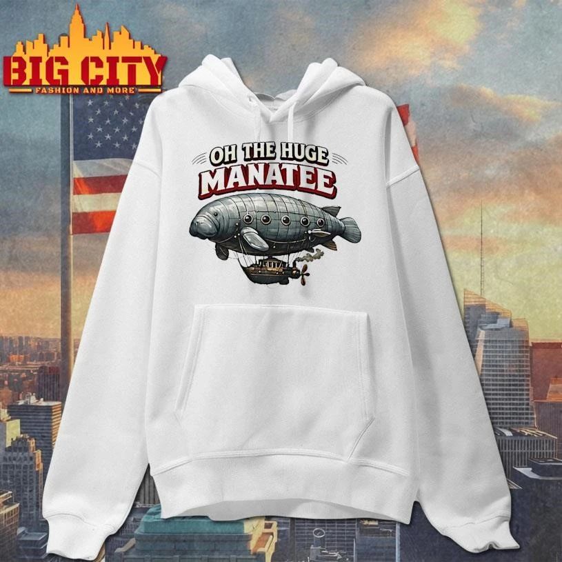 Oh The Huge Airship Manatee Graphic Shirt