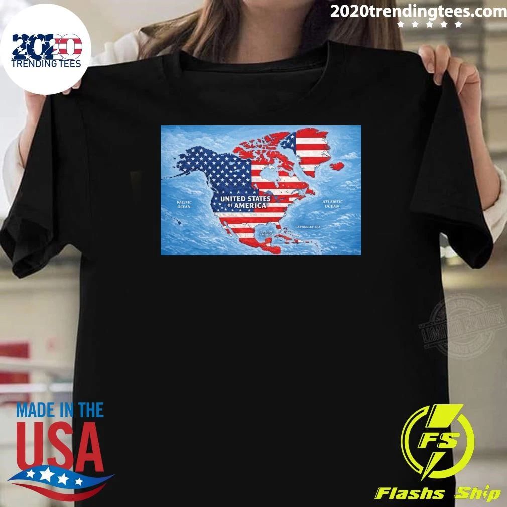 Donald Trump American Flag Map Covering Multiple Countries Shirt