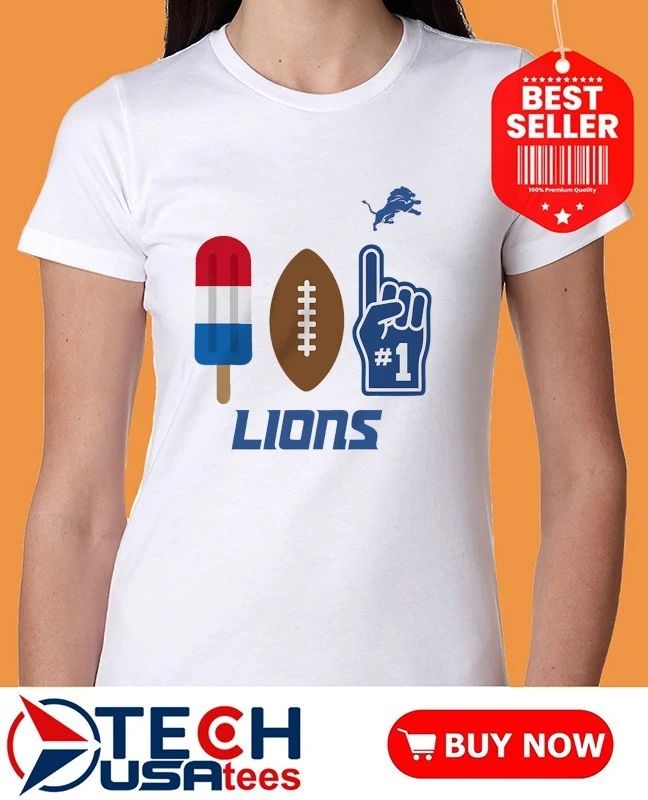 Detroit Lions Americana Pop popsicle football and number 1 shirt