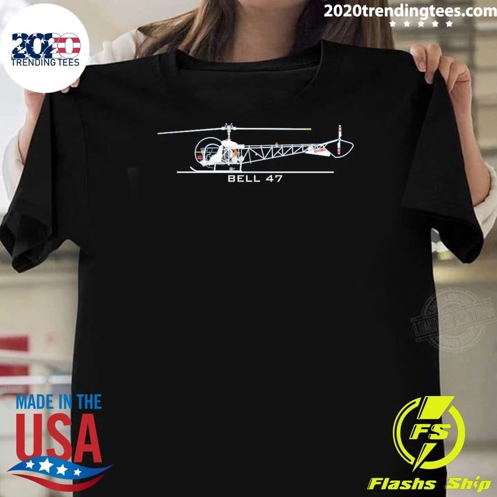 Bell 47 Helicopter Aeroclassic Retro Shirt