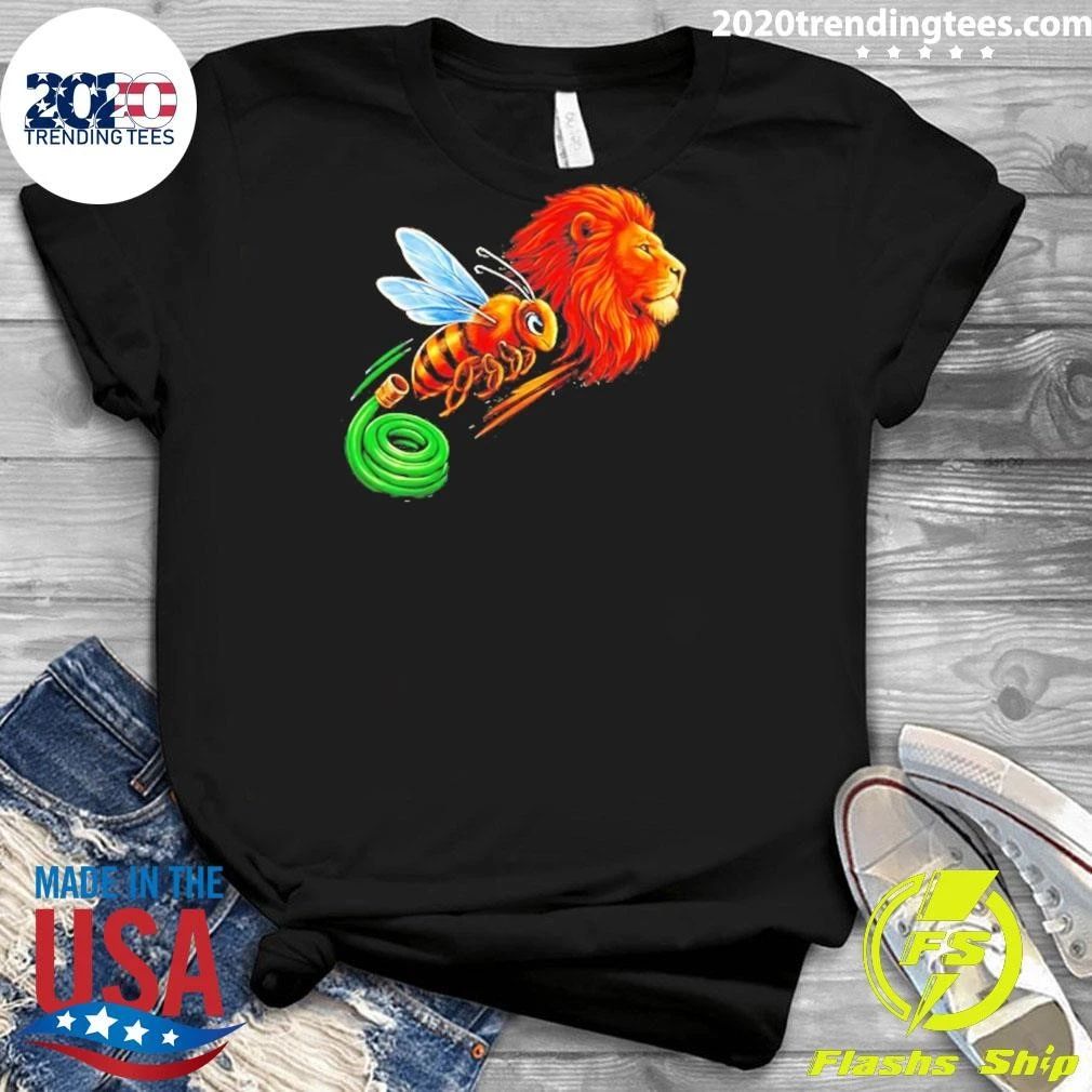 Bee And Lion With Garden Hose Nature Shirt