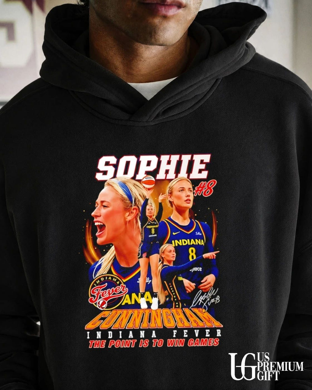 Sophie Cunningham No 8 Indiana Fever WNBA Basketball the point is to win games 2026 shirt