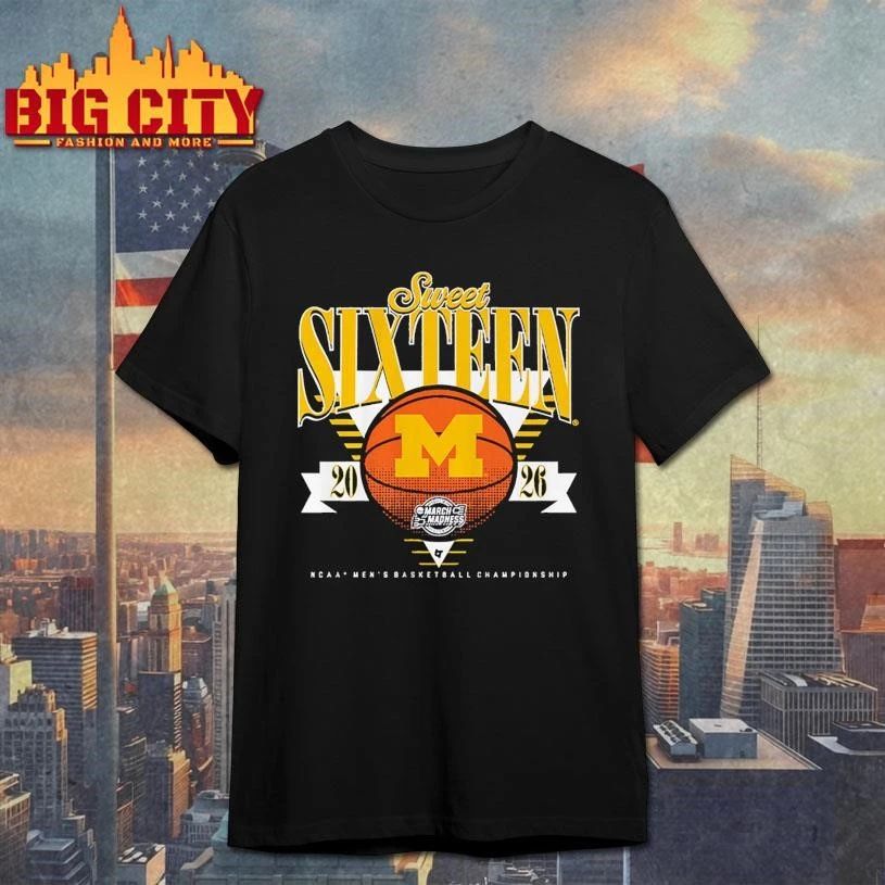Michigan Wolverines MBB 2026 Sweet Sixteen Ncaa College Basketball Shirt
