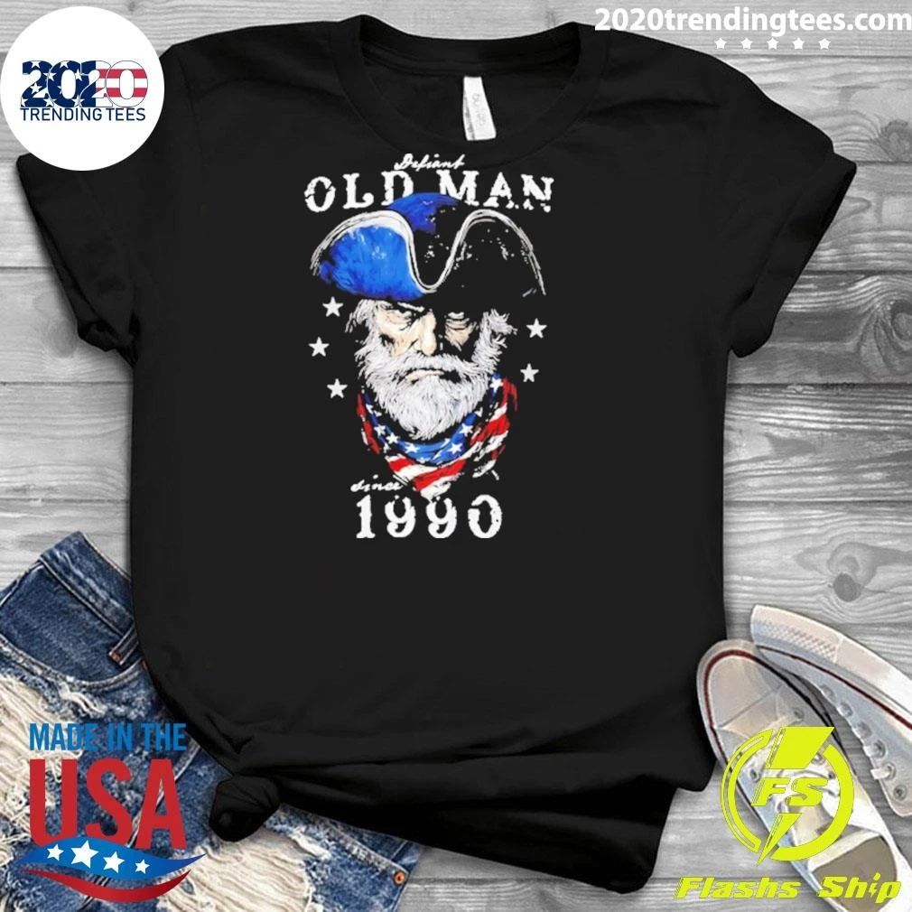 Defiant Old Man Since 1990 Birthday Patriotic Shirt