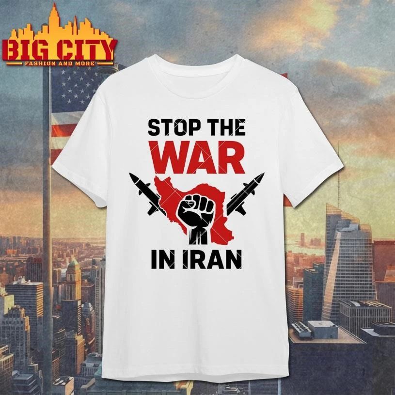 Stop The War Iran Map Graphic Shirt